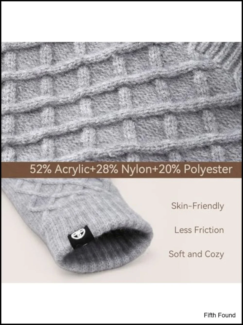 Wool Blend 3 in 1 Winter Set Beanie Scarf Touchscreen Gloves